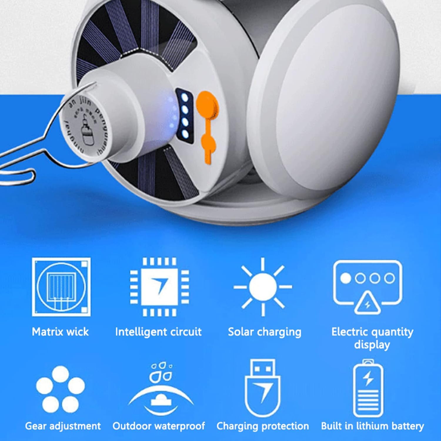 Rechargeable Solar LED Camping Lantern-KYAMSTORE