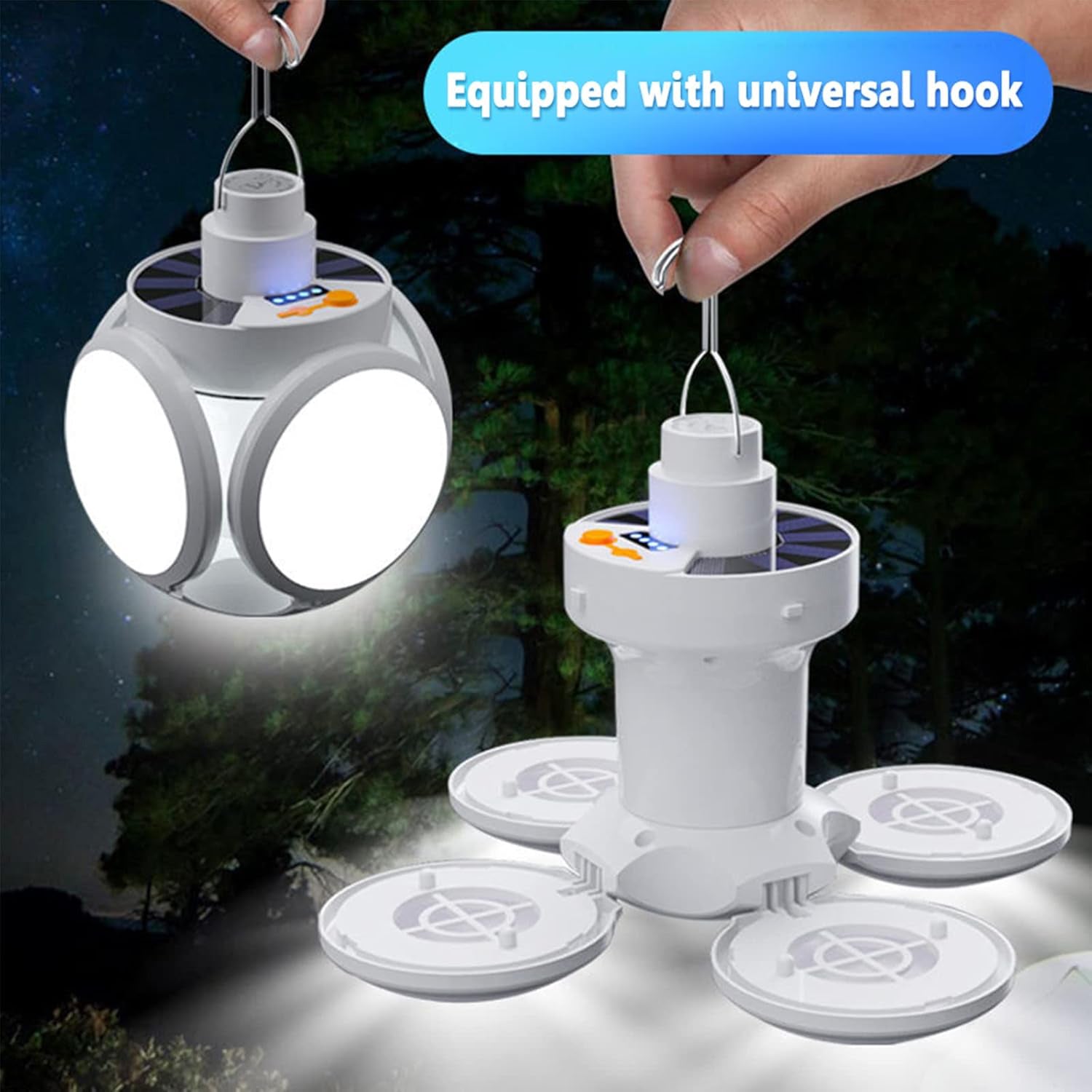 Rechargeable Solar LED Camping Lantern-KYAMSTORE