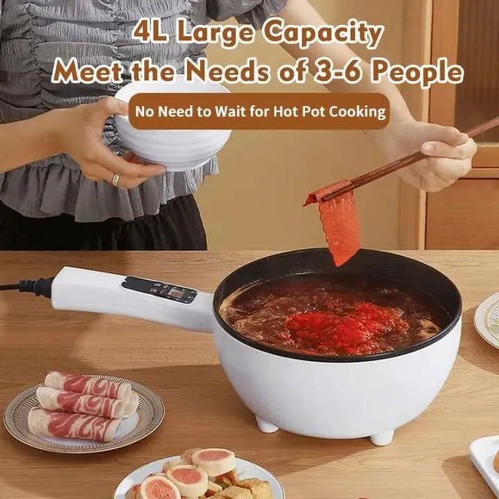 5L 1500W Electric Frying Pan All-In-One Wok Smart Multifunctional