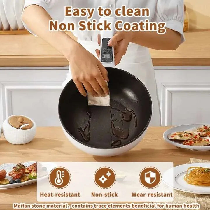 5L 1500W Electric Frying Pan All-In-One Wok Smart Multifunctional