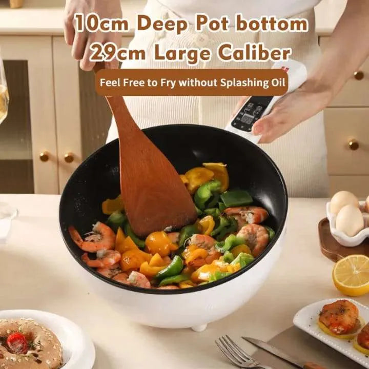 5L 1500W Electric Frying Pan All-In-One Wok Smart Multifunctional