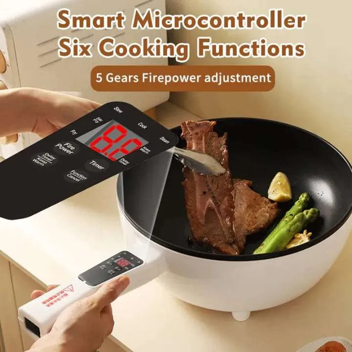 5L 1500W Electric Frying Pan All-In-One Wok Smart Multifunctional