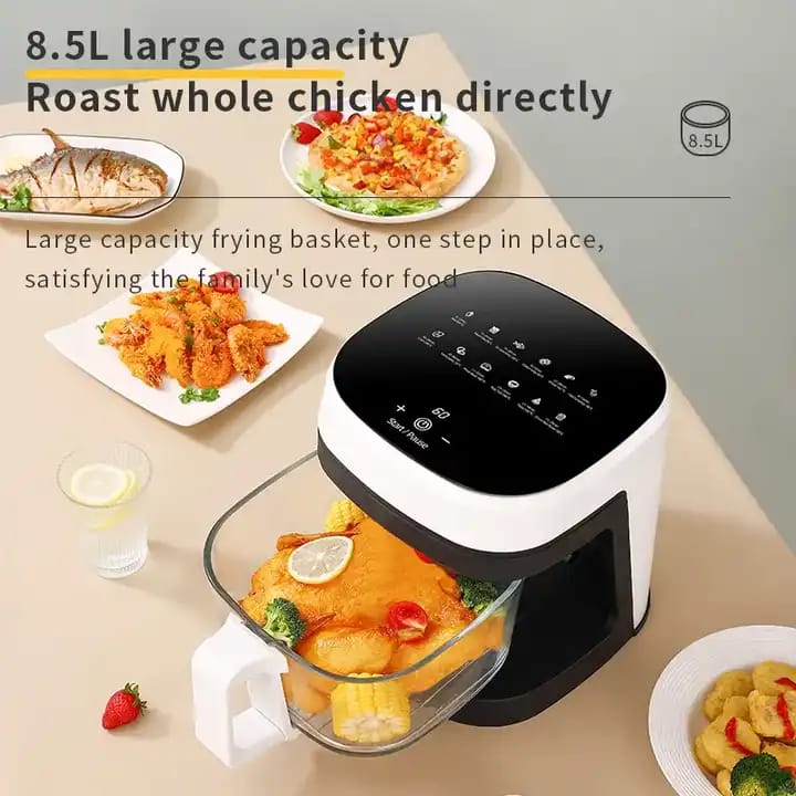 One-Touch Screen Small Air Fryer, 8.5L - 2400W