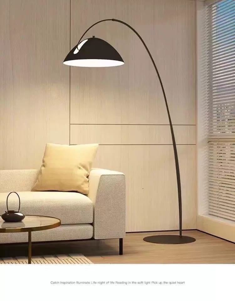 Floor Light Arch Floor Lamp, Curved and Metal Dome