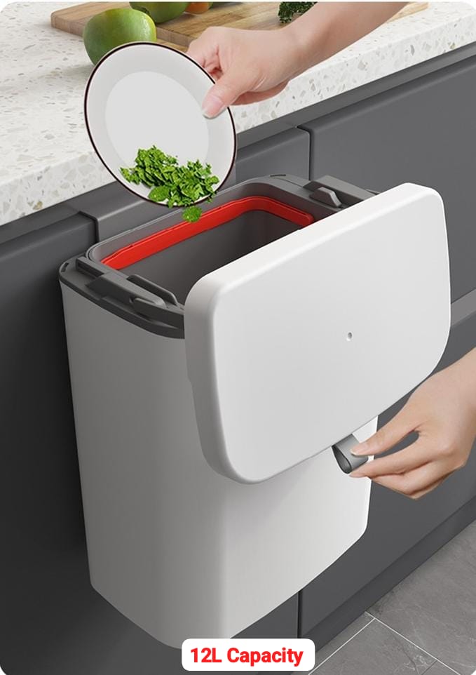Hanging Trash Can for Kitchen Cabinet Door, Bathroom