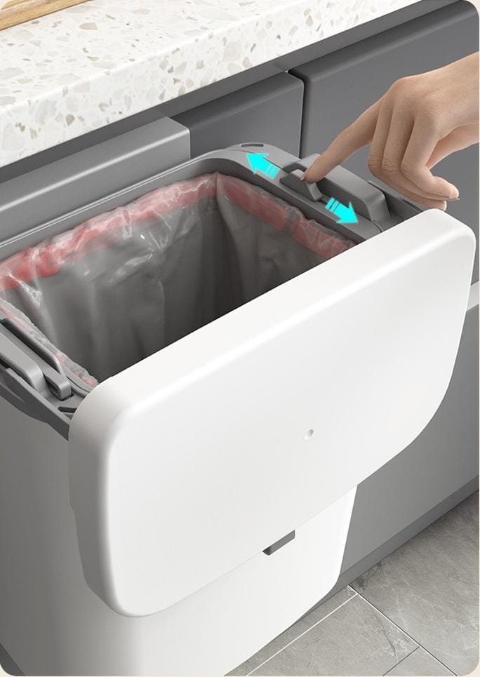 Hanging Trash Can for Kitchen Cabinet Door, Bathroom