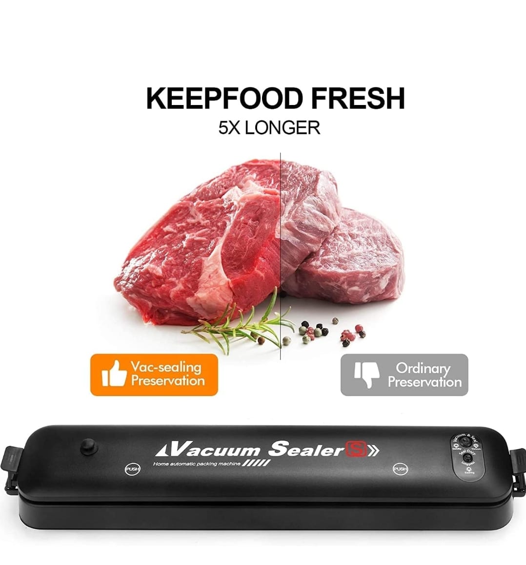 Single-touch Portable Food Saver Vacuum Sealer Machine