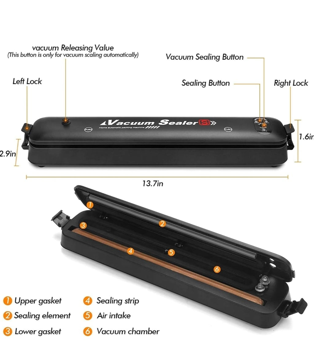 Single-touch Portable Food Saver Vacuum Sealer Machine
