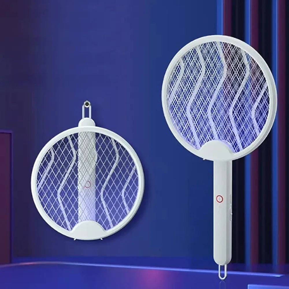 2 in 1 Fly Swatter Electric Rechargeable Mosquito Killer Lamp