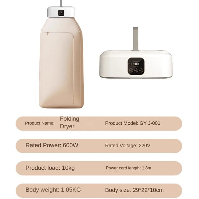 Portable Dryer, Portable Dryer Machine for Clothes Electric Clothes Drying