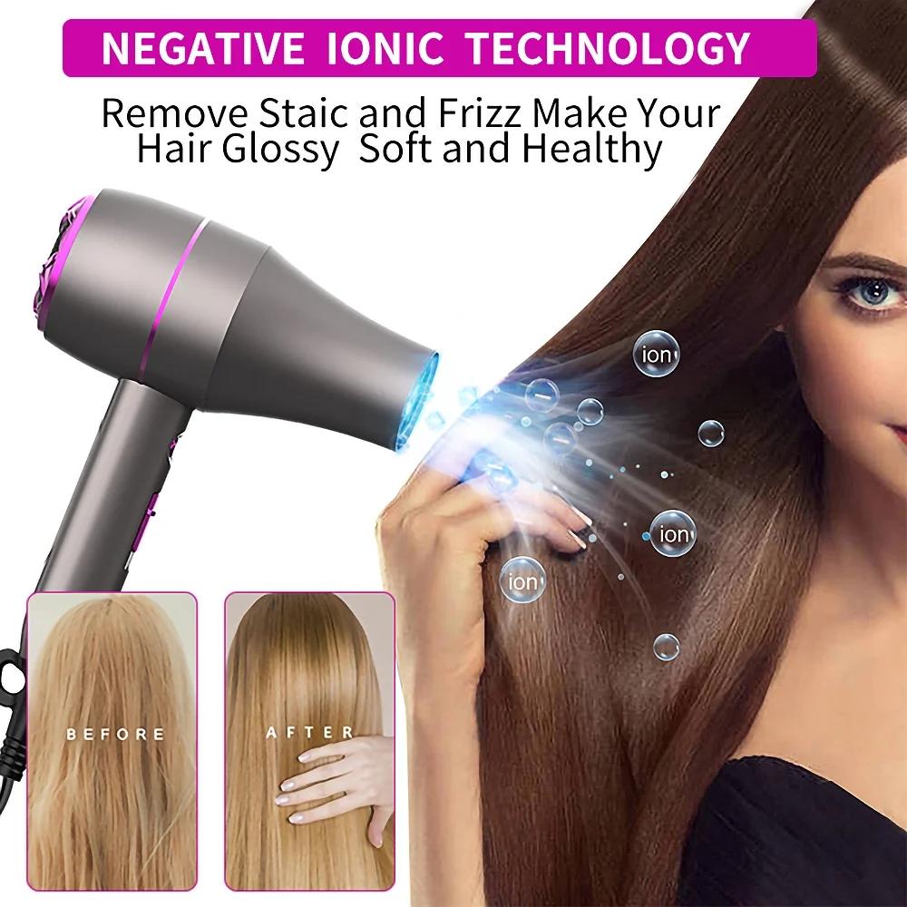 1800W Professional Hair Dryer - Ionic Blow Dryer with Diffuser