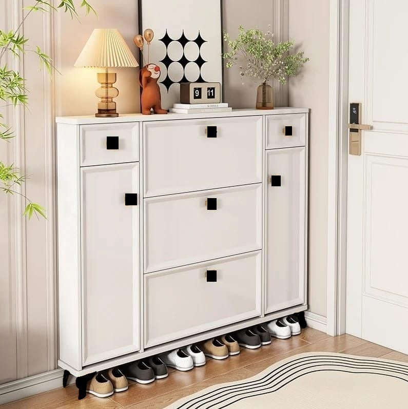 Shoe Cabinet Shoe Rack Narrow Hidden Organizer - Flip Door
