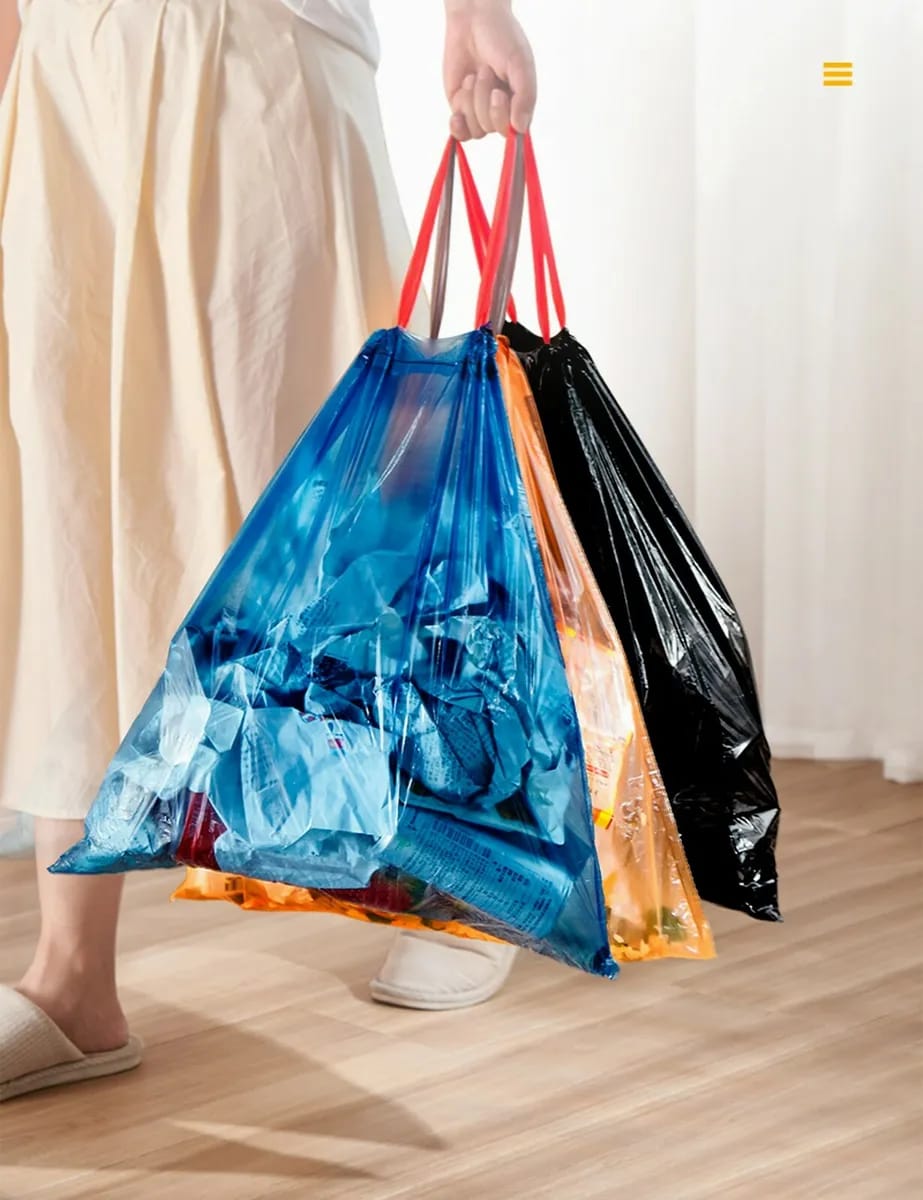 Trash Bags, Drawstring Small Trash Bags | Thickened Trash Bags 75pcs