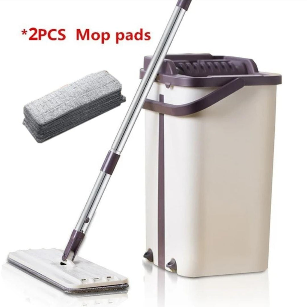 Free Hand Washing Flat Mop | Wooden Floor Mop | Dust Push Mop