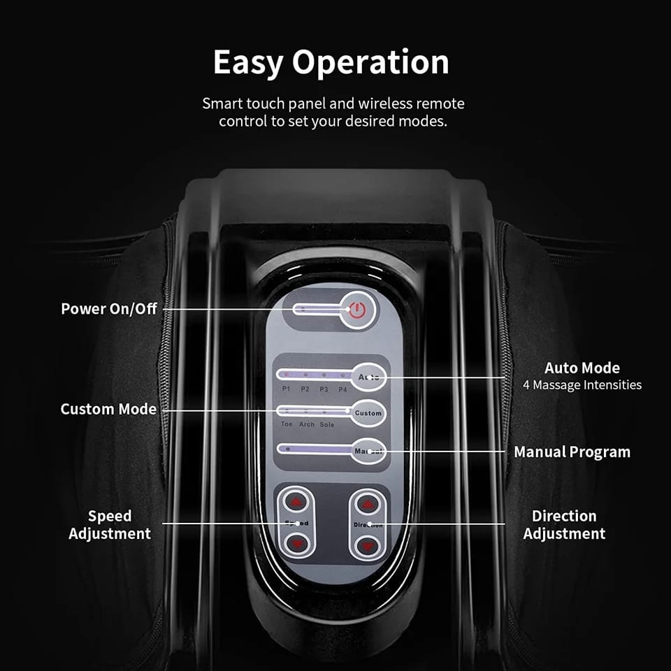 Bodycare Foot massager kneading and rolling leg calf ankle with remote