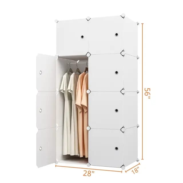 Portable Wardrobe for Hanging Clothes, Combination Armoire