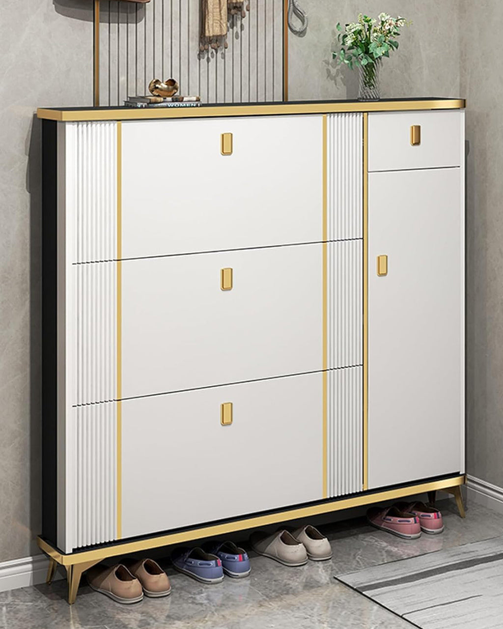 Modern Ultra Thin Shoe Cabinet | Delivery: 2 to 3 business days | Limited stocks available | Hurry before Sold Out