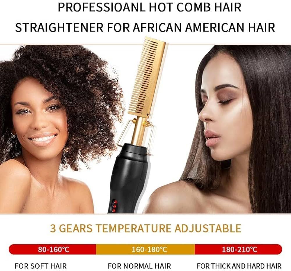 Hot Comb Hair Straightener | Delivery: 2 to 3 business days | Limited stocks available