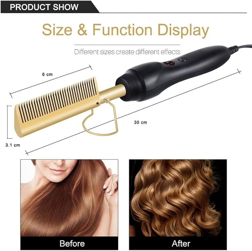 Hot Comb Hair Straightener | Delivery: 2 to 3 business days | Limited stocks available