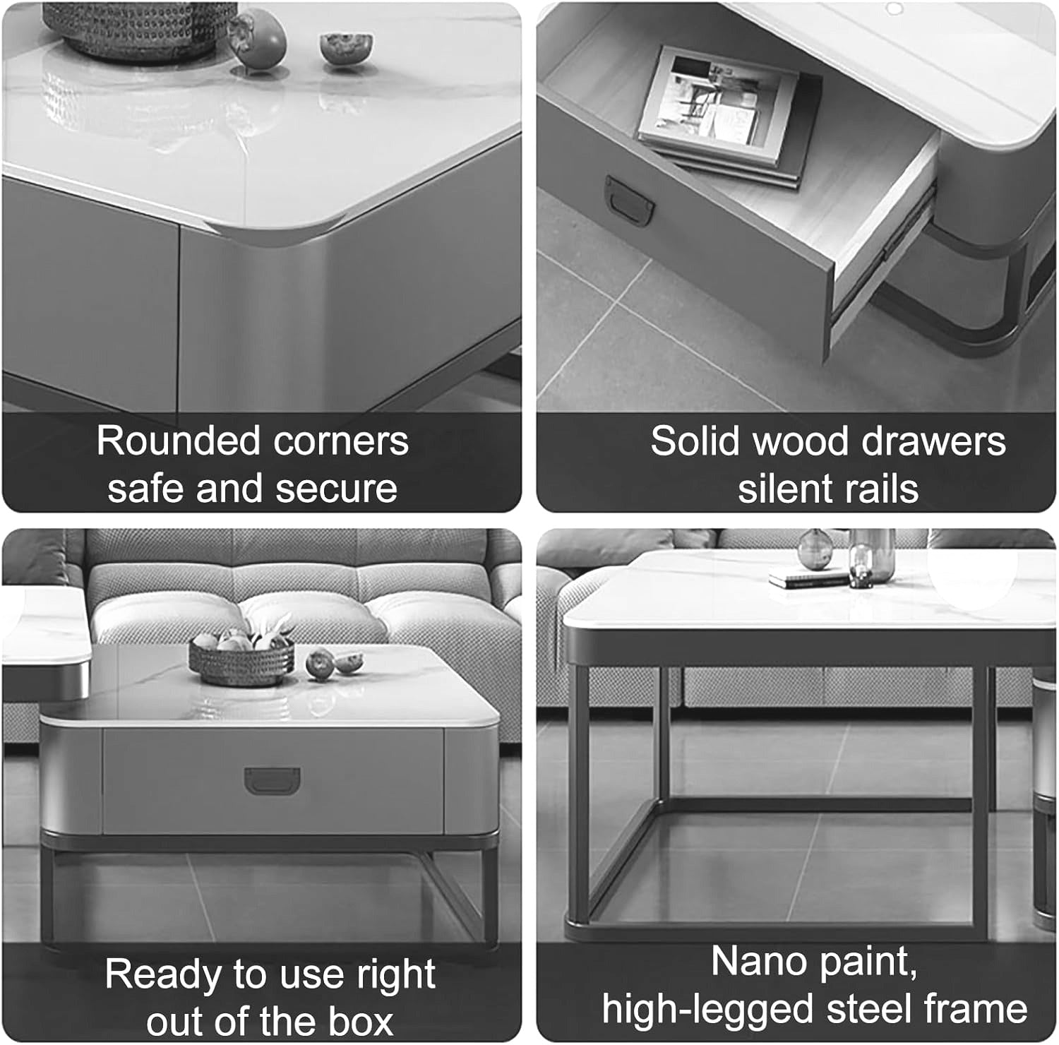 Luxury Sofa Center Table with Storage Drawer Perfect for Living Room | Limited stocks available