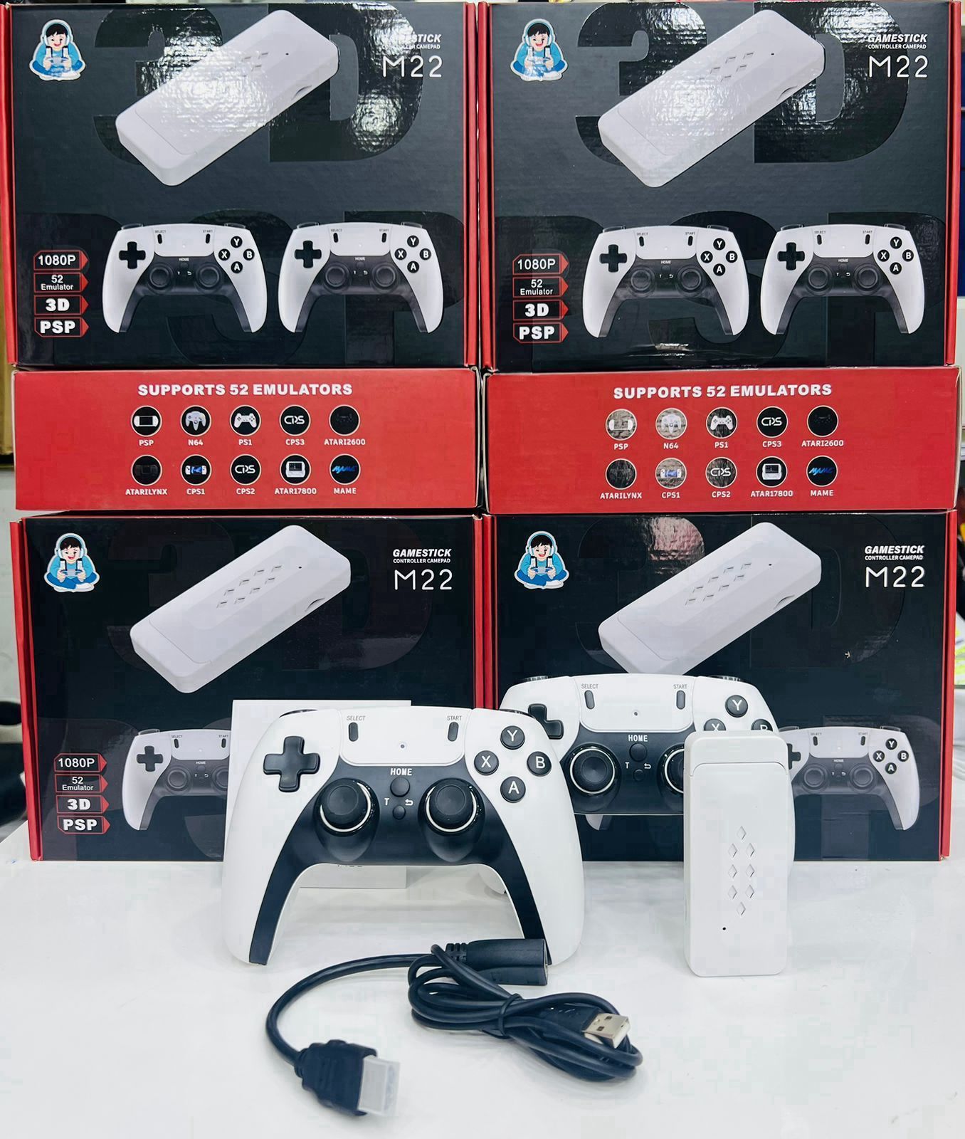 M22 Game Stick Retro Video Game Console with 2 Wireless Controllers | Limited stocks available