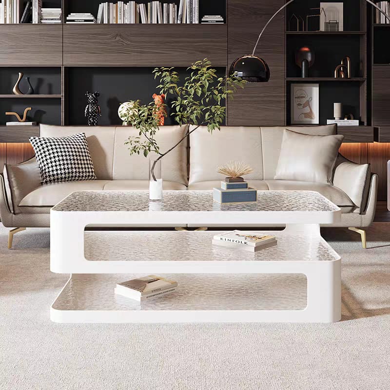 Living Room Center Table with Open Storage Shelf