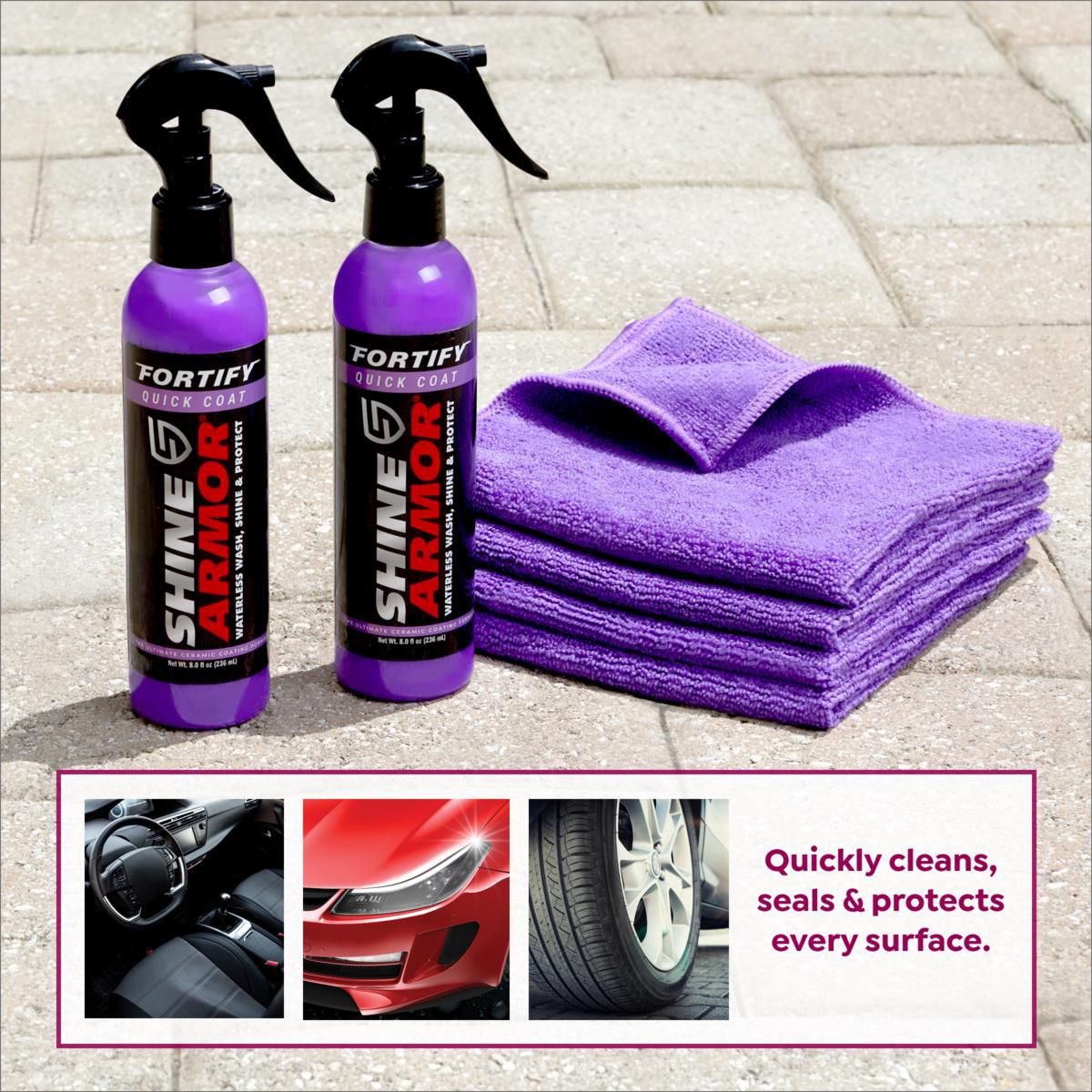 Ceramic Coating Fortify Quick Coat Car Wax Polish Spray Waterless Wash & Wax Hydrophobic Top Coat Polish & Polymer Paint