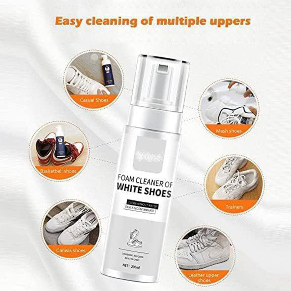 Natural Foaming Shoe Cleaner for Dirt & Stains-KYAMSTORE