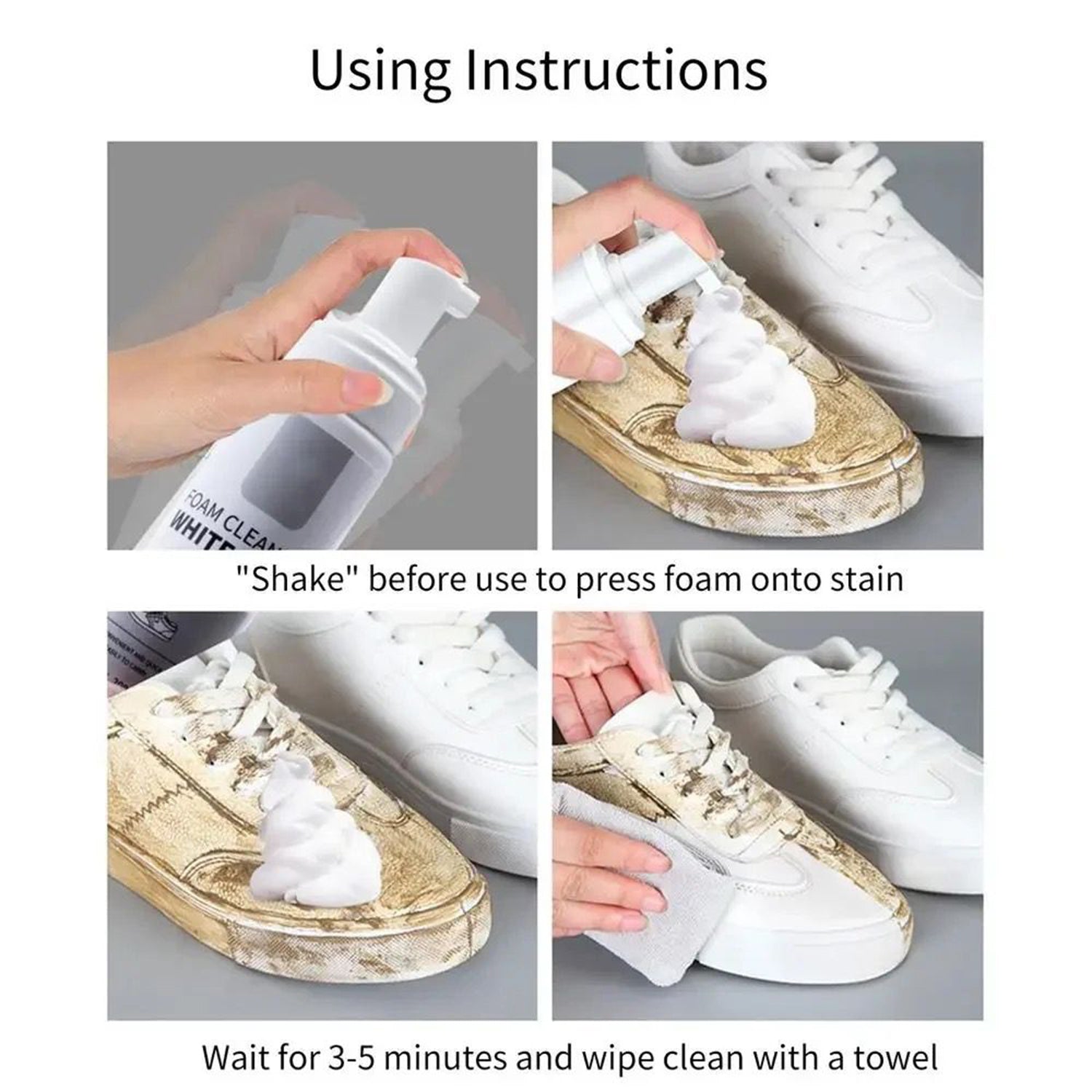 Natural Foaming Shoe Cleaner for Dirt & Stains-KYAMSTORE
