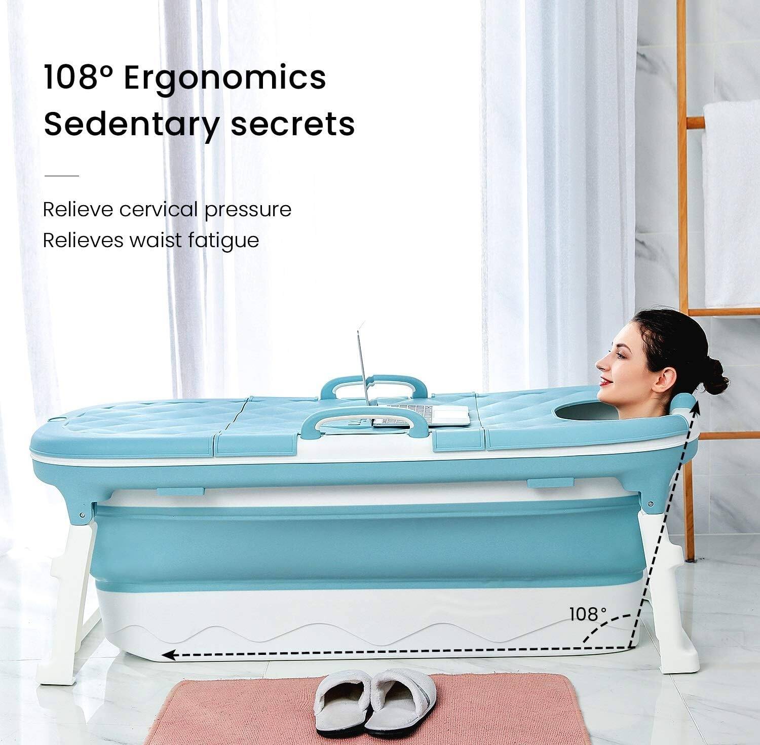 Portable Bathtub For Adults, Foldable Children Tub Household Bath Basin