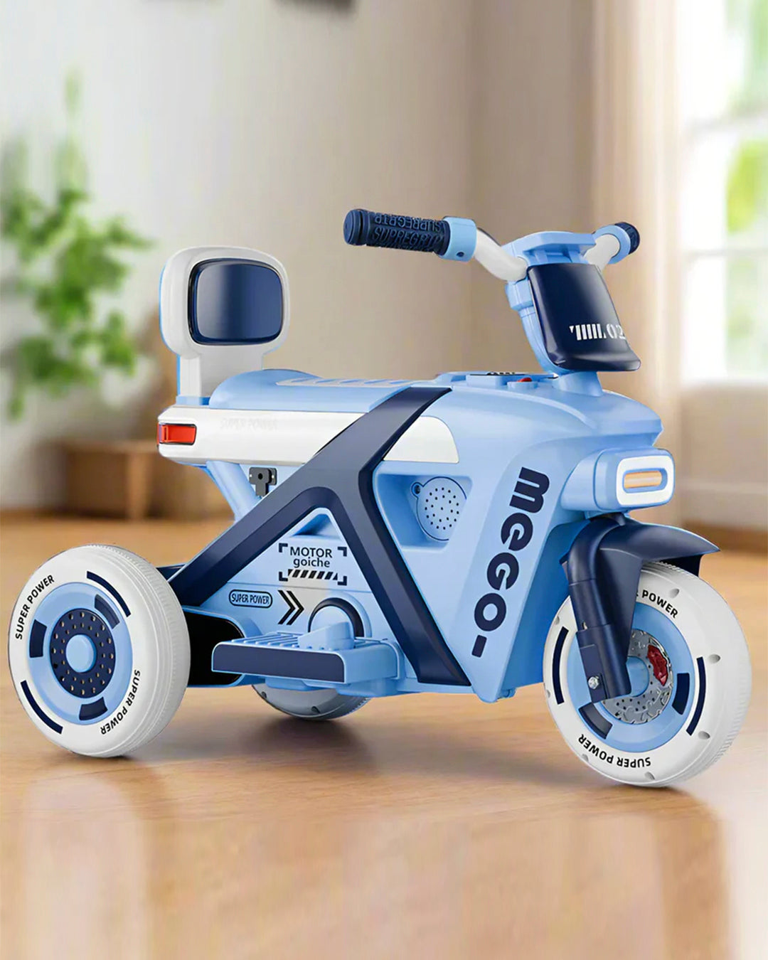 Electric Remote-Controlled Motorcycle/Dual Wheel Drive/Music/Lighting/Three Wheel Stable