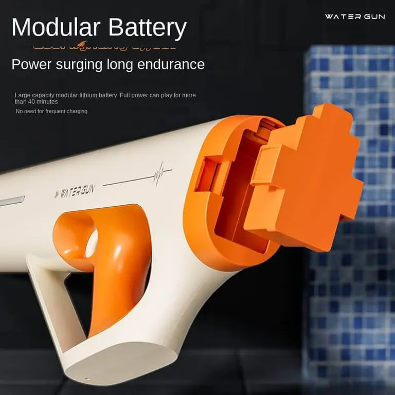 Electric Water Gun Upgraded Version, Fully Waterproof, Auto Reload, Sound and Light Effects