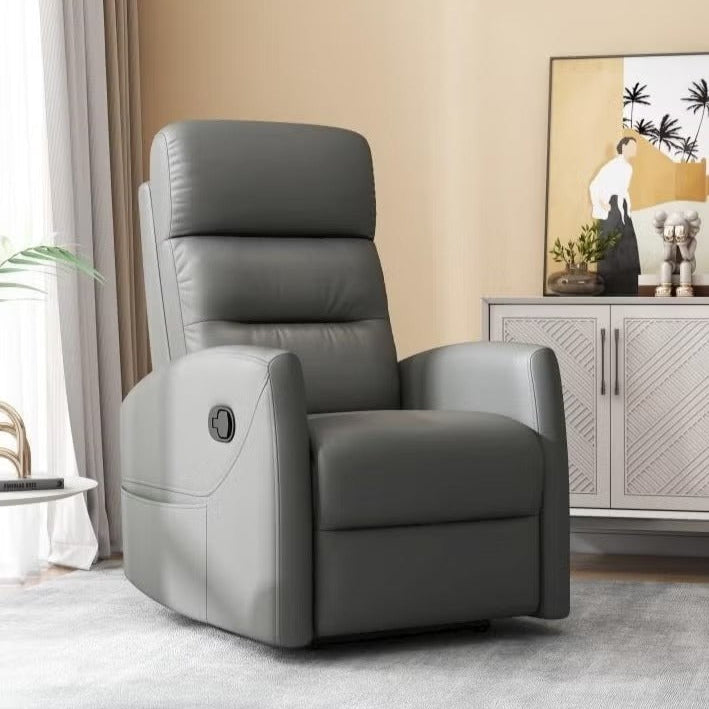 Massage Swivel Rocker Recliner Chair with Heat and Vibration Soft Fabric