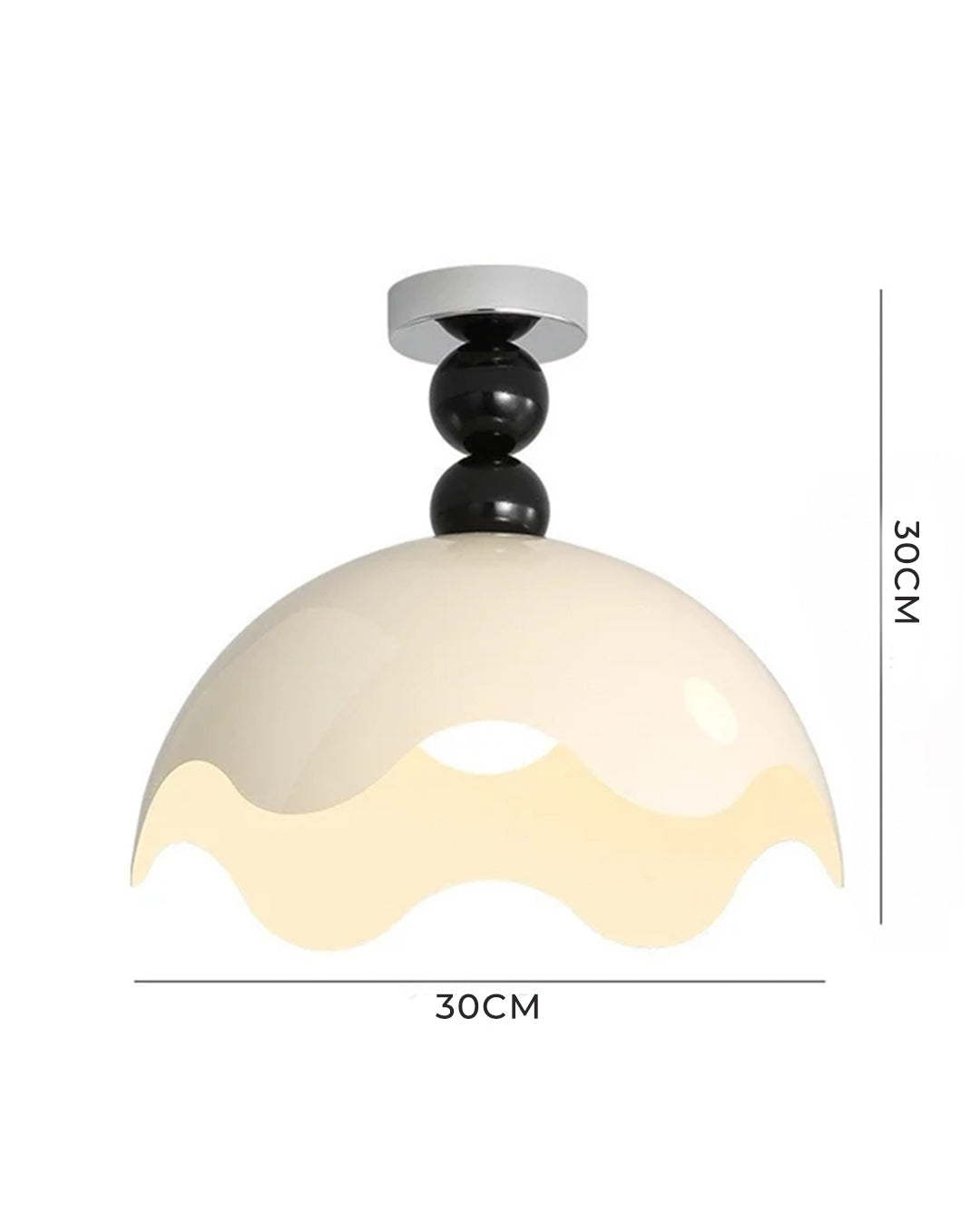 Traditional Vintage Eggshell Orb Disc Base Iron Acrylic - Living Room