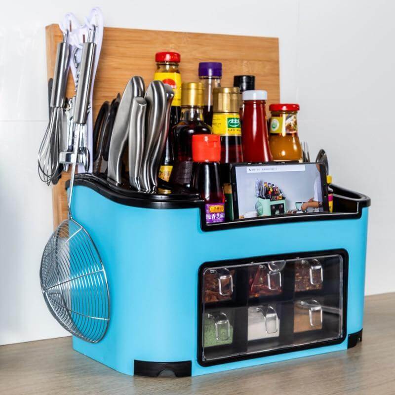 Multifunctional Kitchen Rack, Seasoning Box Set Combination