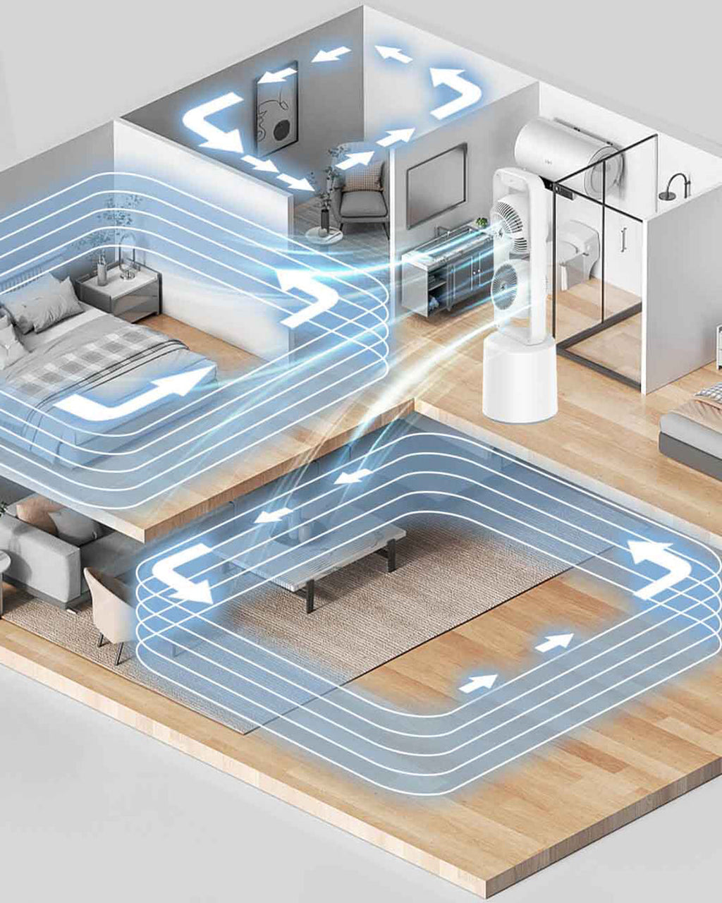 Desktop twin fan with double layer tower fan | Delivery: 2 to 3 business days | Limited stocks available | Hurry before Sold Out
