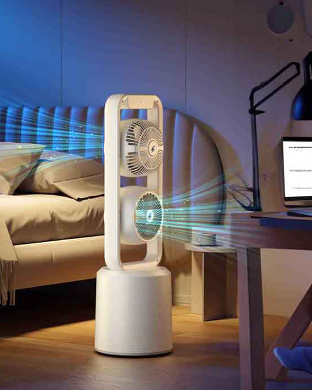 Desktop twin fan with double layer tower fan | Delivery: 2 to 3 business days | Limited stocks available | Hurry before Sold Out