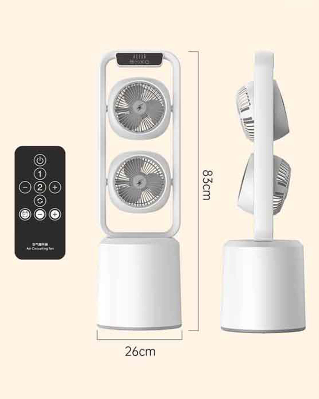 Desktop twin fan with double layer tower fan | Delivery: 2 to 3 business days | Limited stocks available | Hurry before Sold Out
