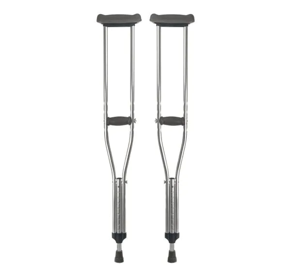 Crutches for Adults (Pair) - Lightweight, Adjustable Aluminum Walking Crutches